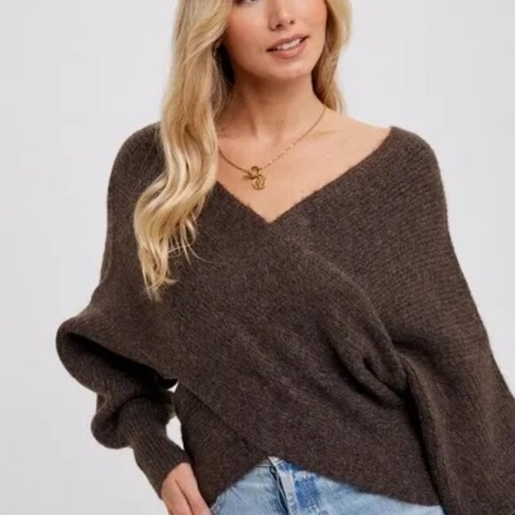 CLEAR OUT!!! Crossover Ribbed Pullover - Picture 8 of 10